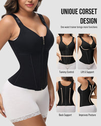 Double-Layer Tummy Control Waist Shaper Girdle With Bra