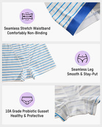 Striped Soft Breathable Boyshort Panties (5 Pack)