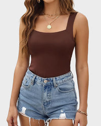 U-Neck Built-In Bra Shaping Tank Top