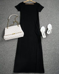 Off-Shoulder Batwing Sleeve Maxi Lounge Dress