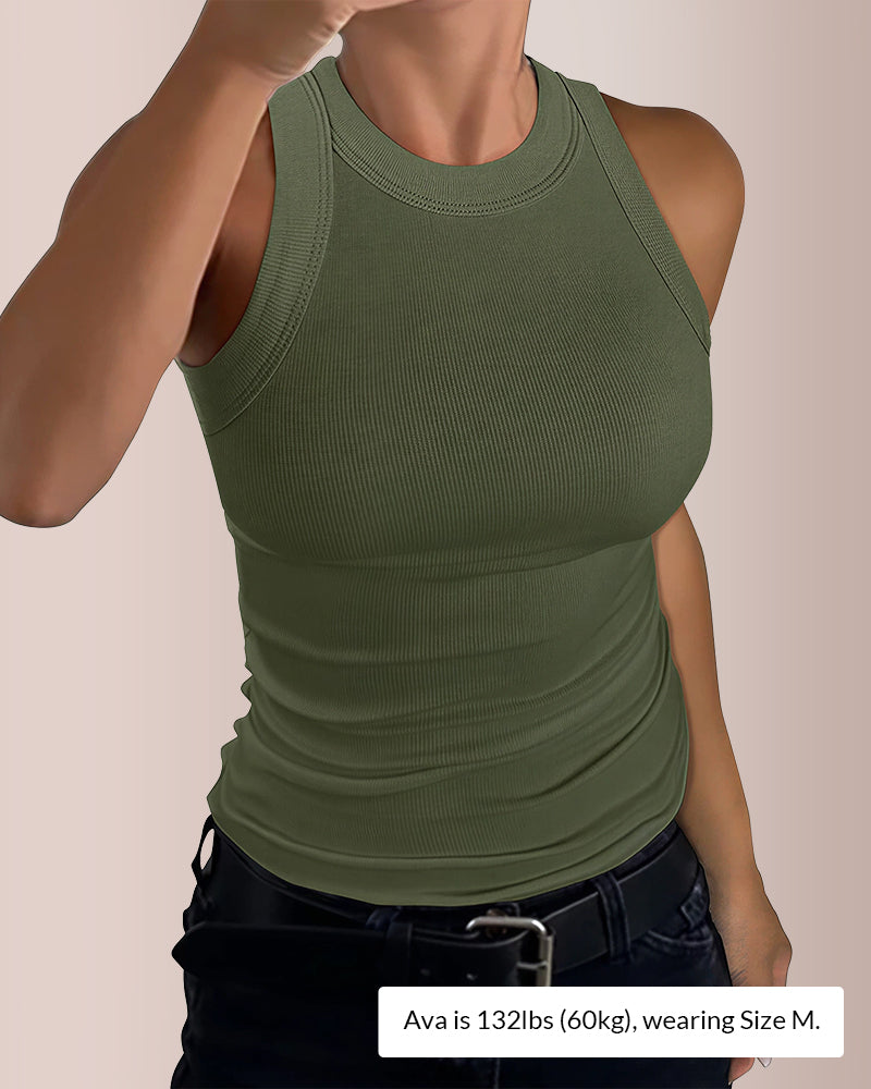 Revival Ribbed Knit Essential Tank