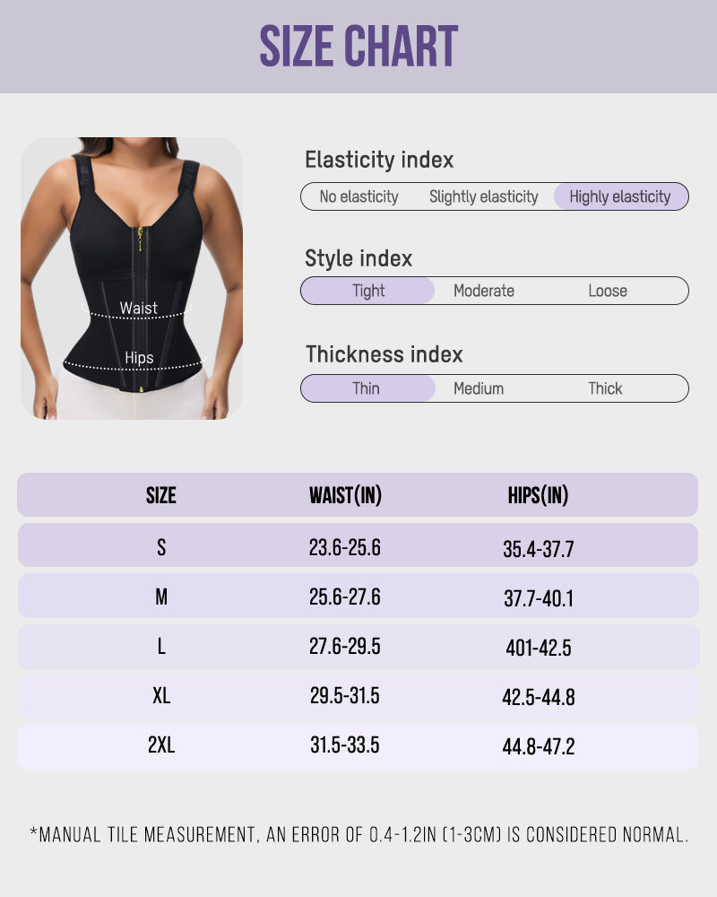 Double-Layer Tummy Control Waist Shaper Girdle With Bra